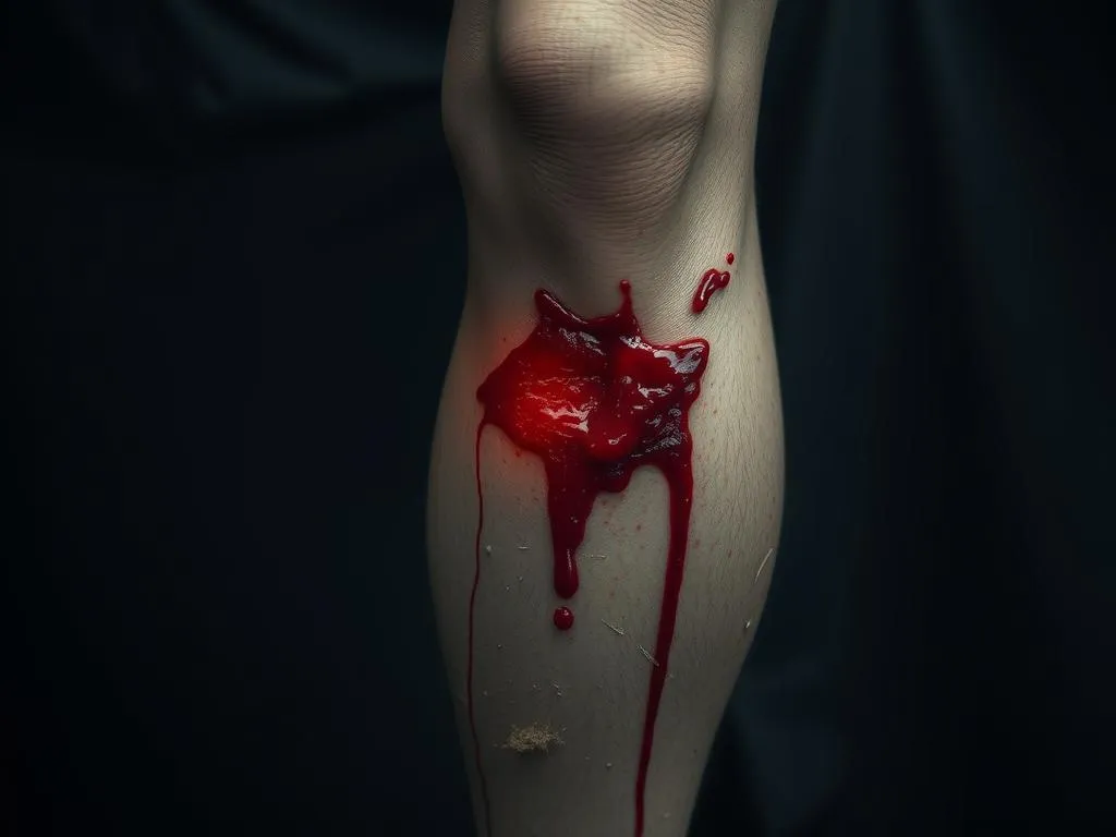 bleeding left leg dream meaning