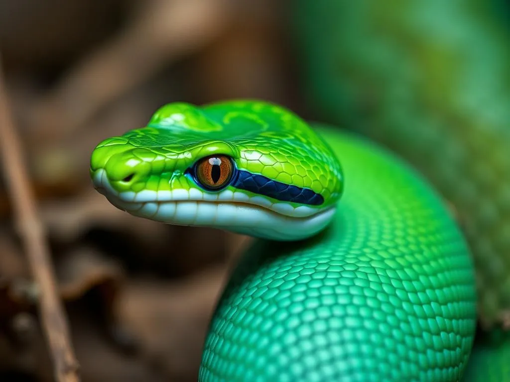 blue green snake dream meaning