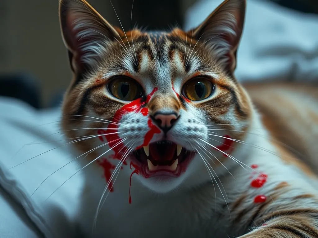 cat seyes are bleeding dream meaning