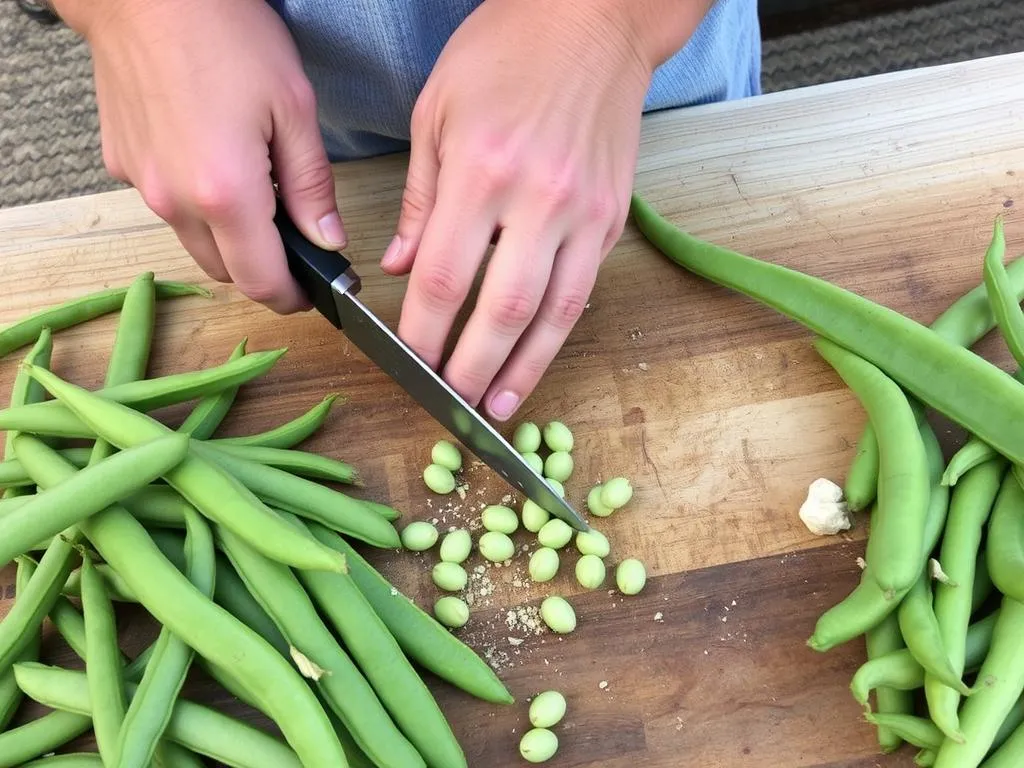 cutting broad beans dream meaning