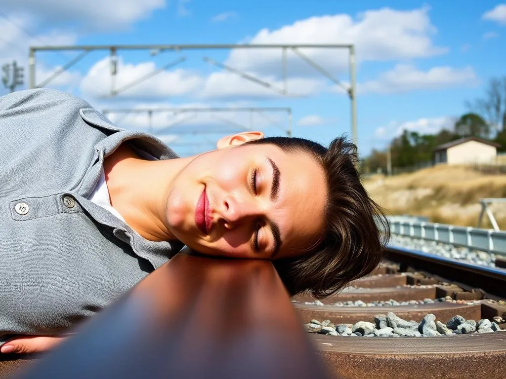 laying your head on train tracks dream meaning