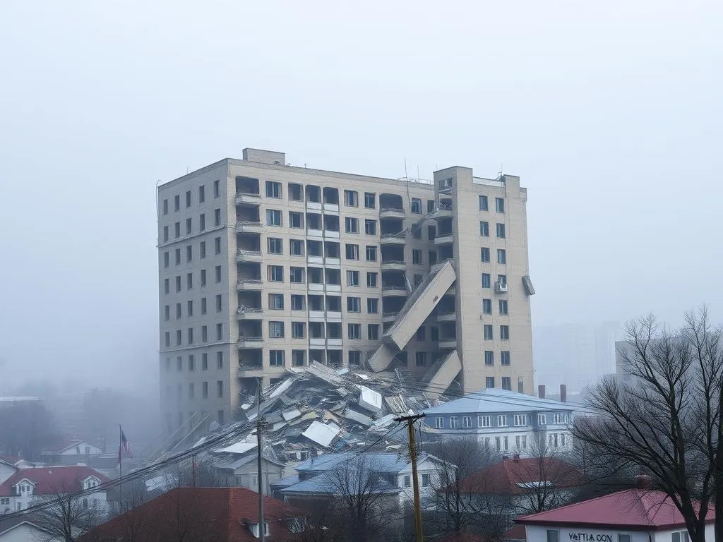 massive building is falling down dream meaning