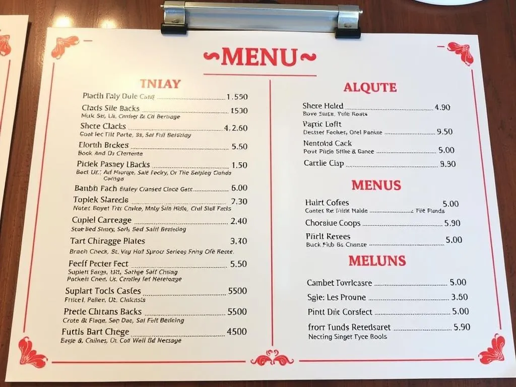 menu dream meaning